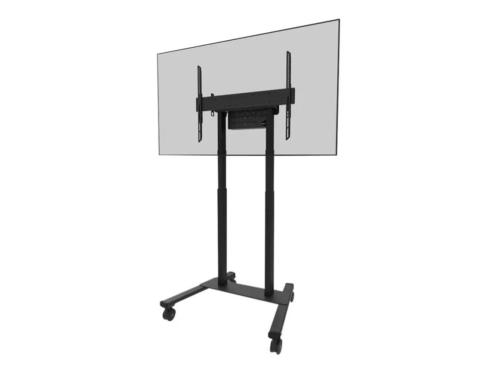 Neomounts FL55-875BL1 - Vogn med hjul - motoriseret - for LCD display - låsbar - stål - sort - skærmstørrelse: 55