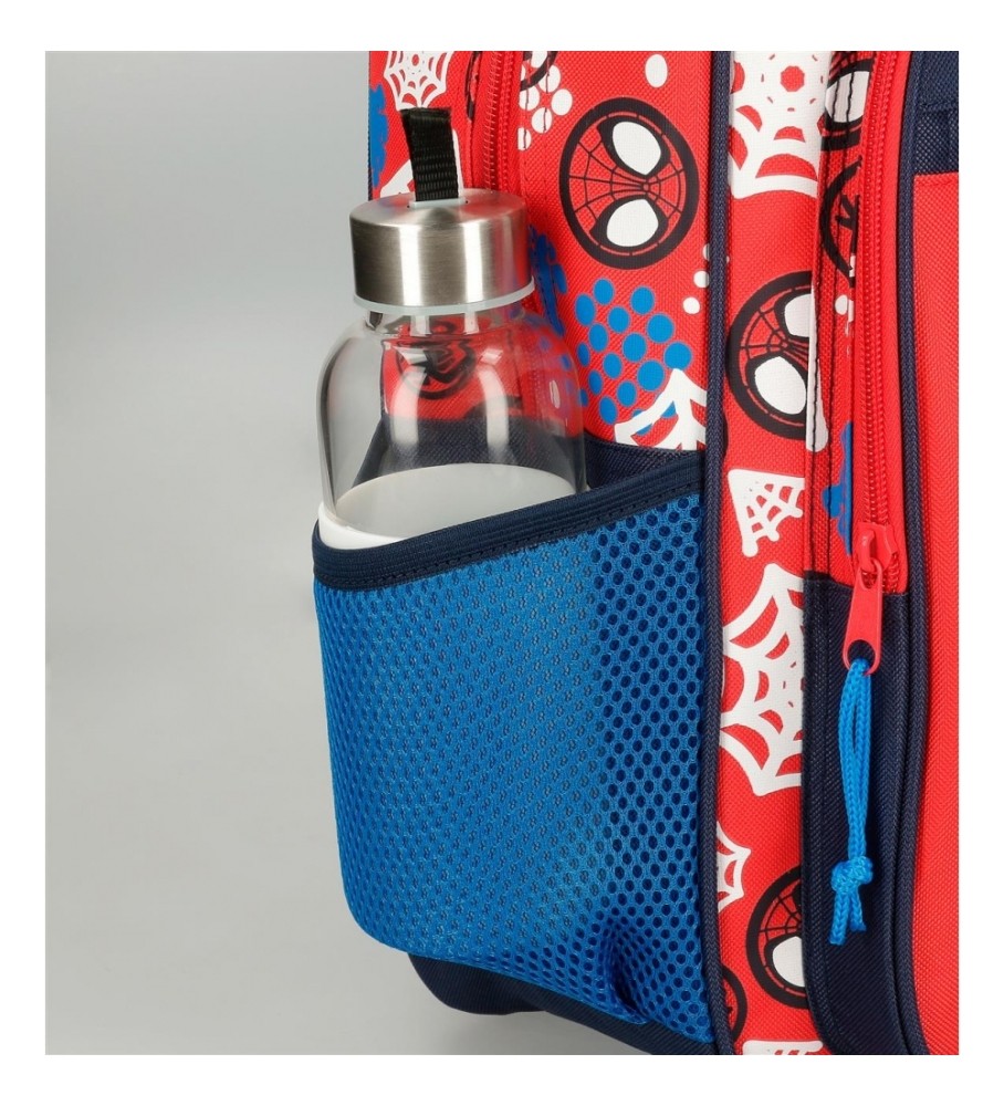 Mochila pré-escolar Joumma Bags Spidey and Friends com rodas vermelhas