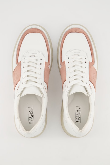 Leder-Sneaker, sportive Lochung, Weite H