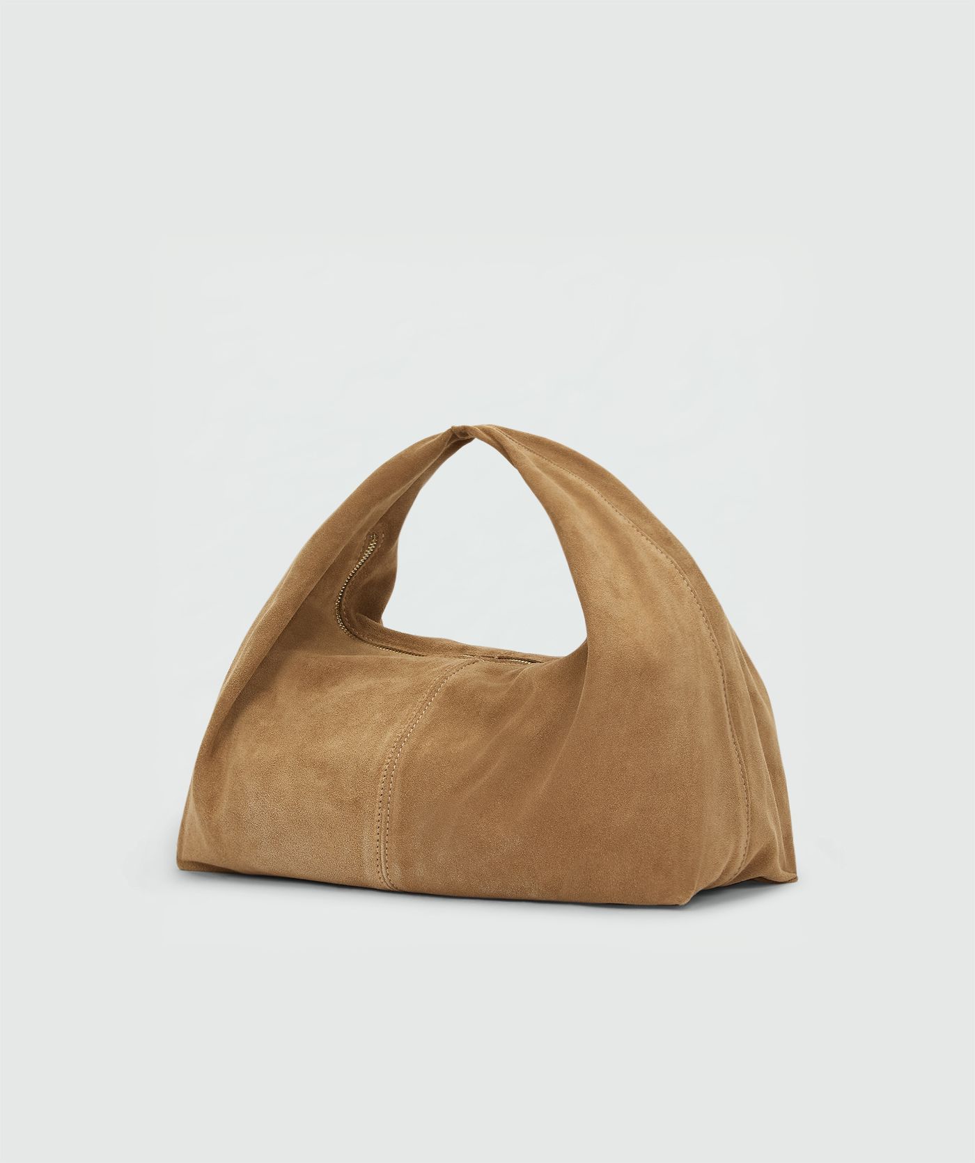 JV-IMELDA schoudertas van suède - light khaki