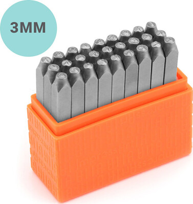 Prægestempler - Små Bogstaver - Str. 3 MM - Skrifttype Sans Serif - 27 Stk