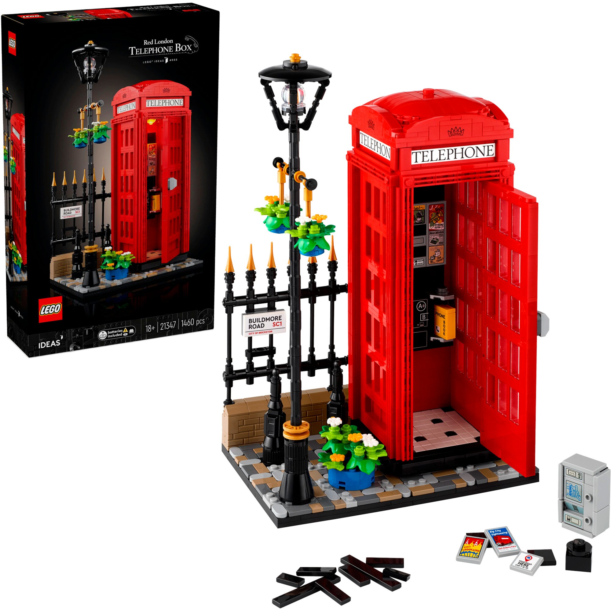 LEGO Konstruktionsspielzeug Ideas Rote Londoner Telefonzelle