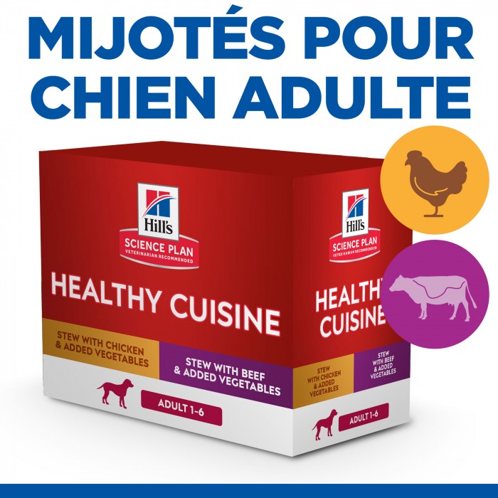 HILL'S Science Plan Healthy Cuisine Medium & Large Adult en Mijotés – Pâtée pour chien