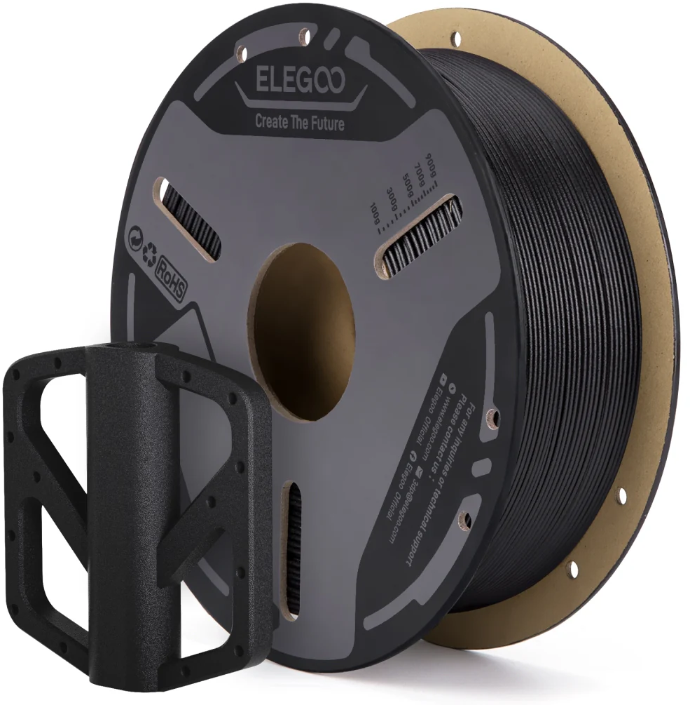 Elegoo  PETG-GF Glass Fiber Black, 1,75 mm / 1000 g    Glasfaserverstärktes PETG in Black