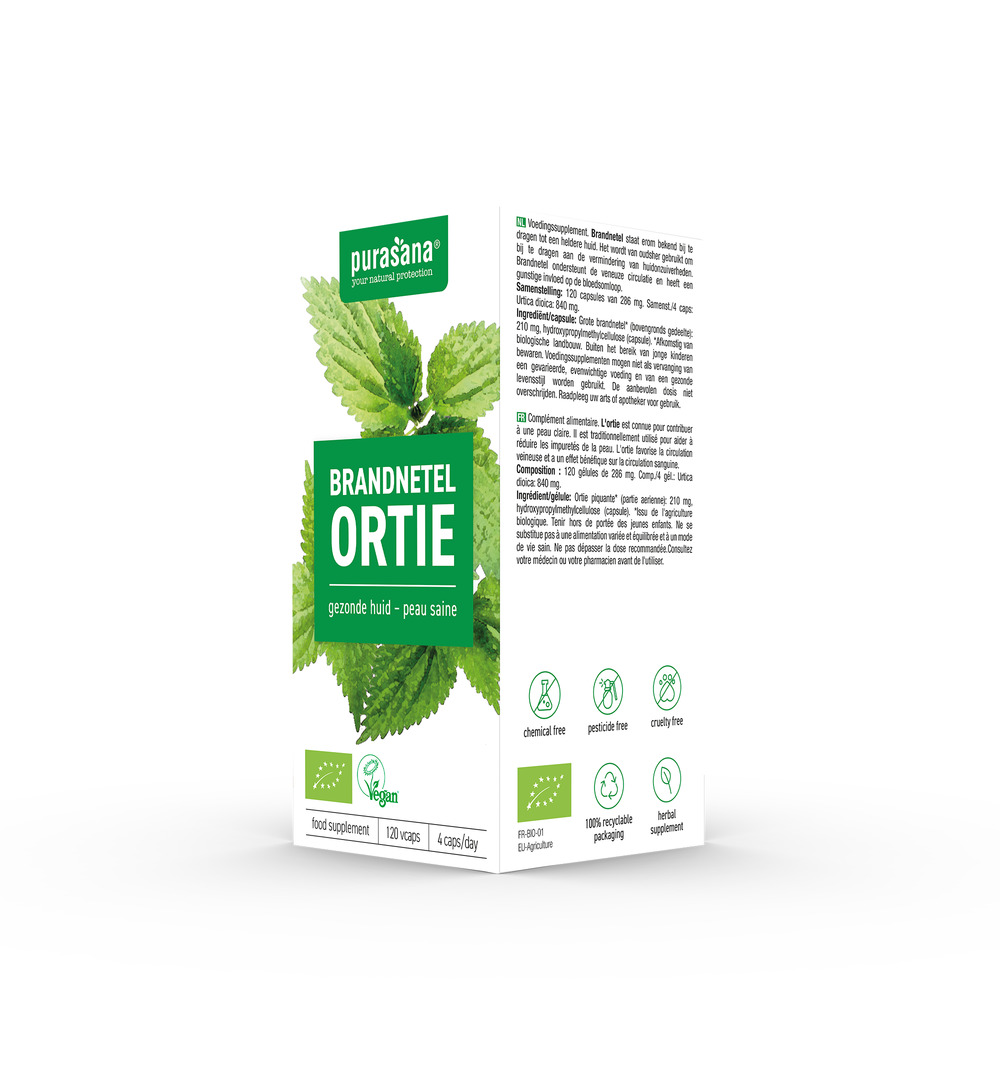 Purasana Brandnetel/Ortie Vegan Bio (120 vega capsules)