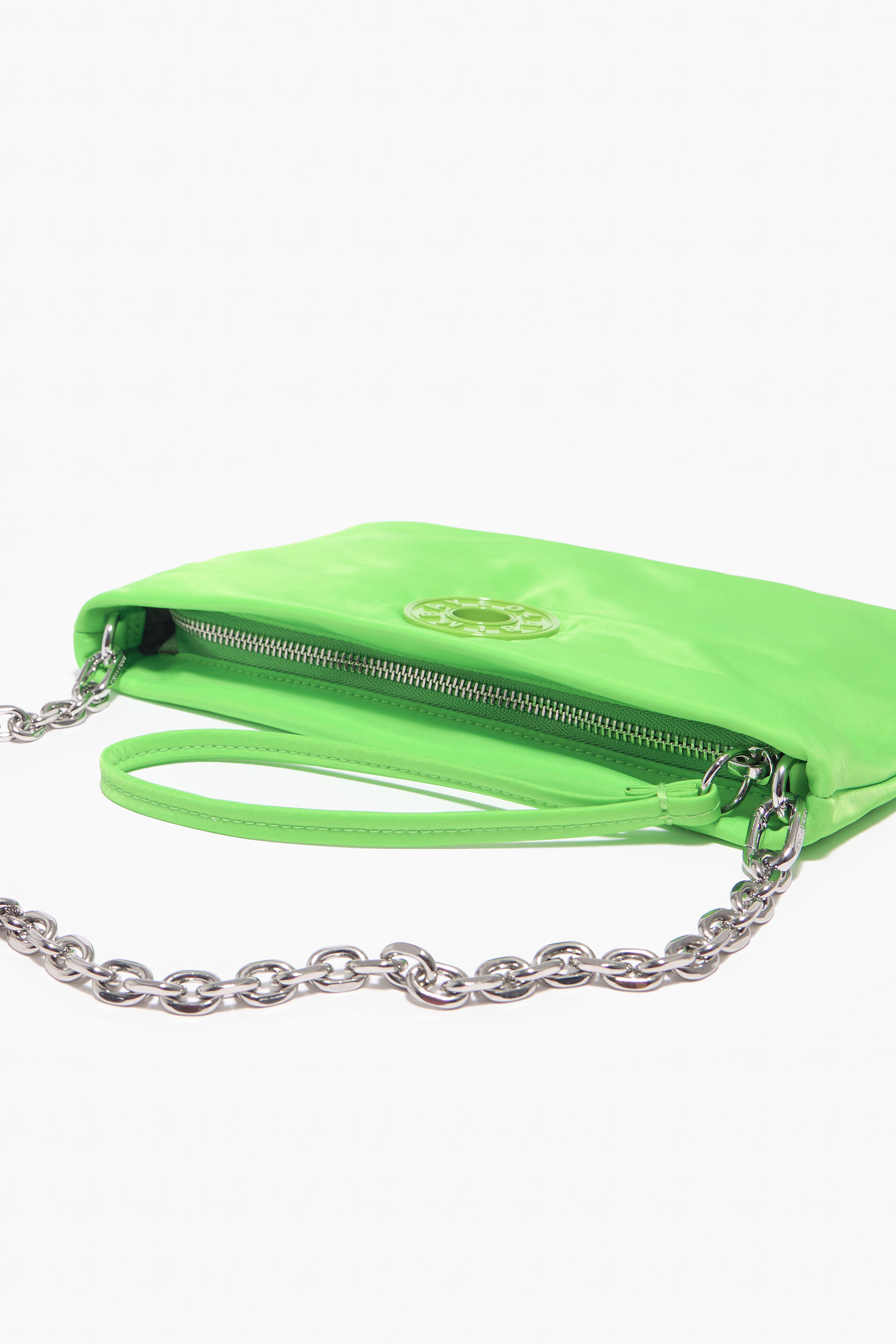 Bolsa transversal tamanho XS em nylon verde neon