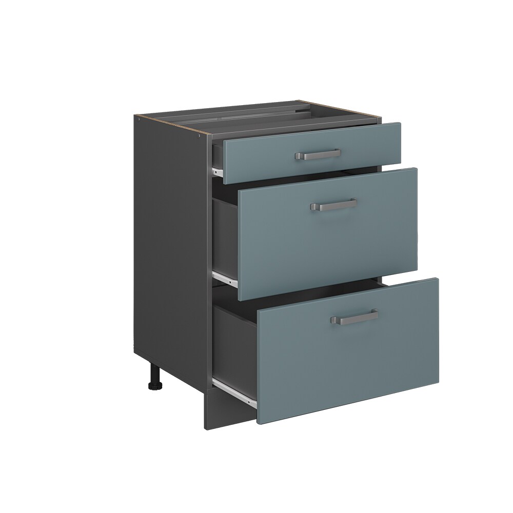 Vicco Schubladenunterschrank Küchenschrank R-Line Solid Anthrazit Blau Grau 60 cm modern