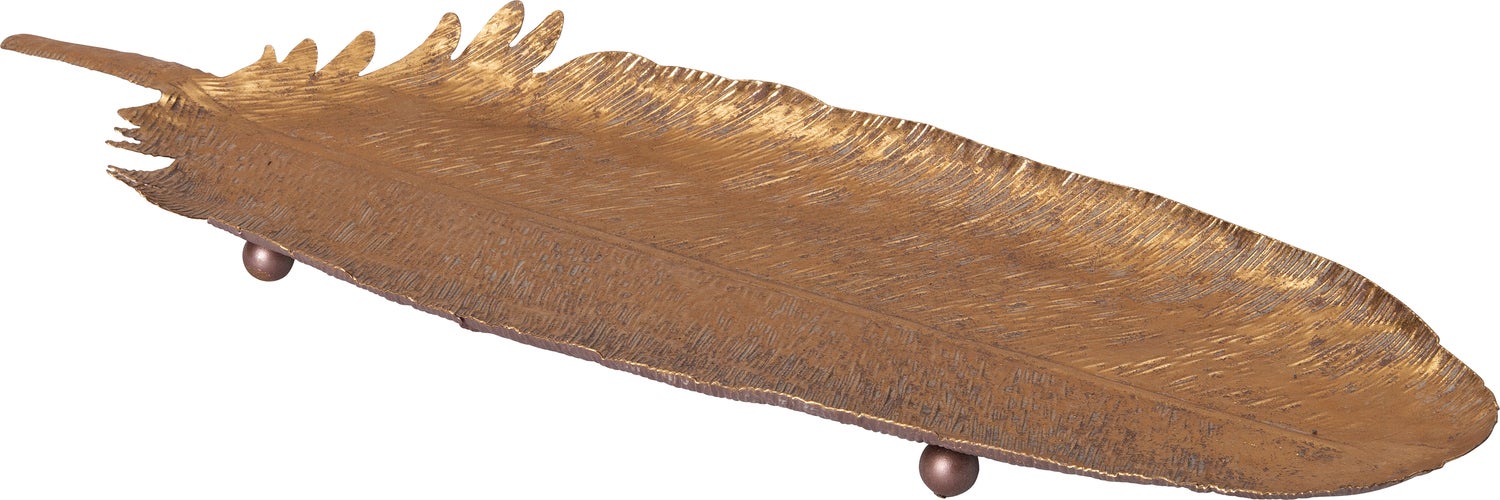 Intratuin decoratiebord Veer goud 52,5 x 17,5 x 3 cm