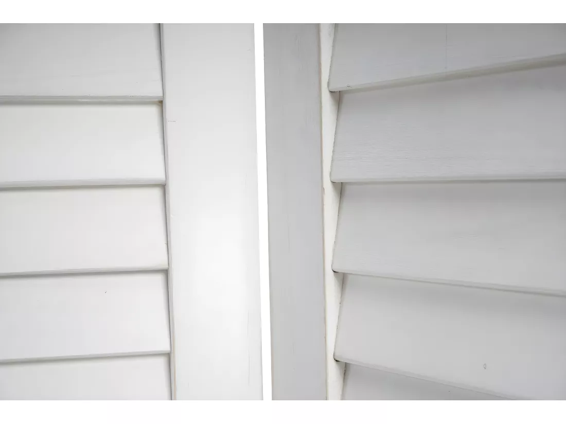 Paravent 4 panneaux en bois blanche 161 x 2 x 170 cm PAR04035