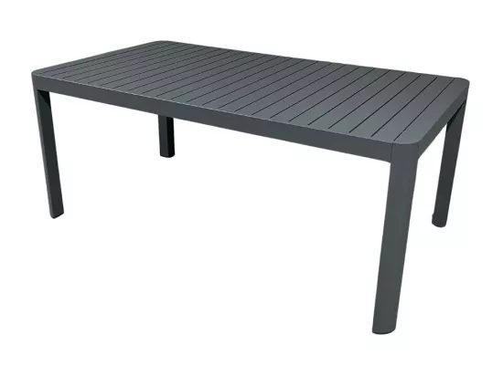 Table de jardin grise en aluminium Kaïa