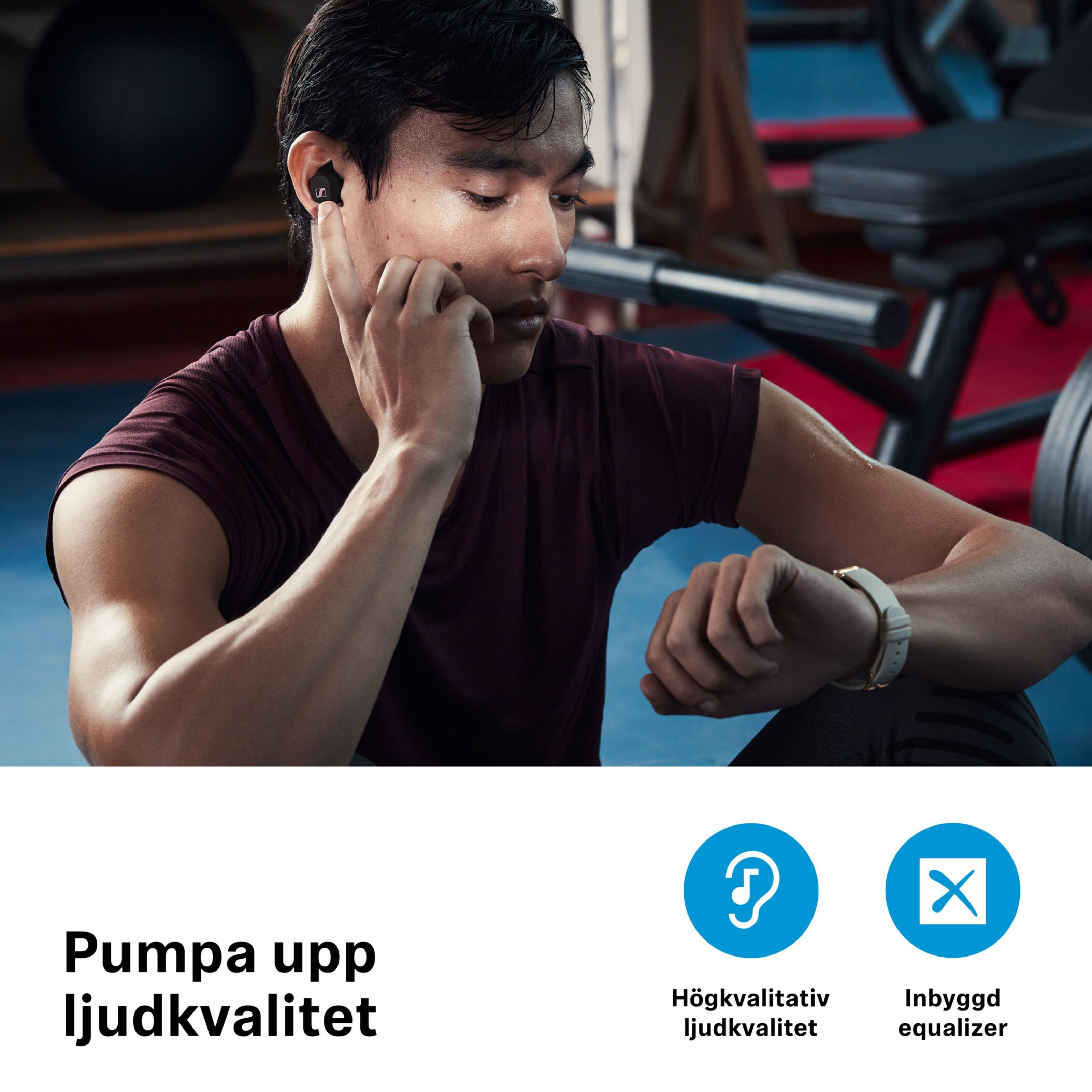 Sennheiser Sport True Wireless-hodetelefoner