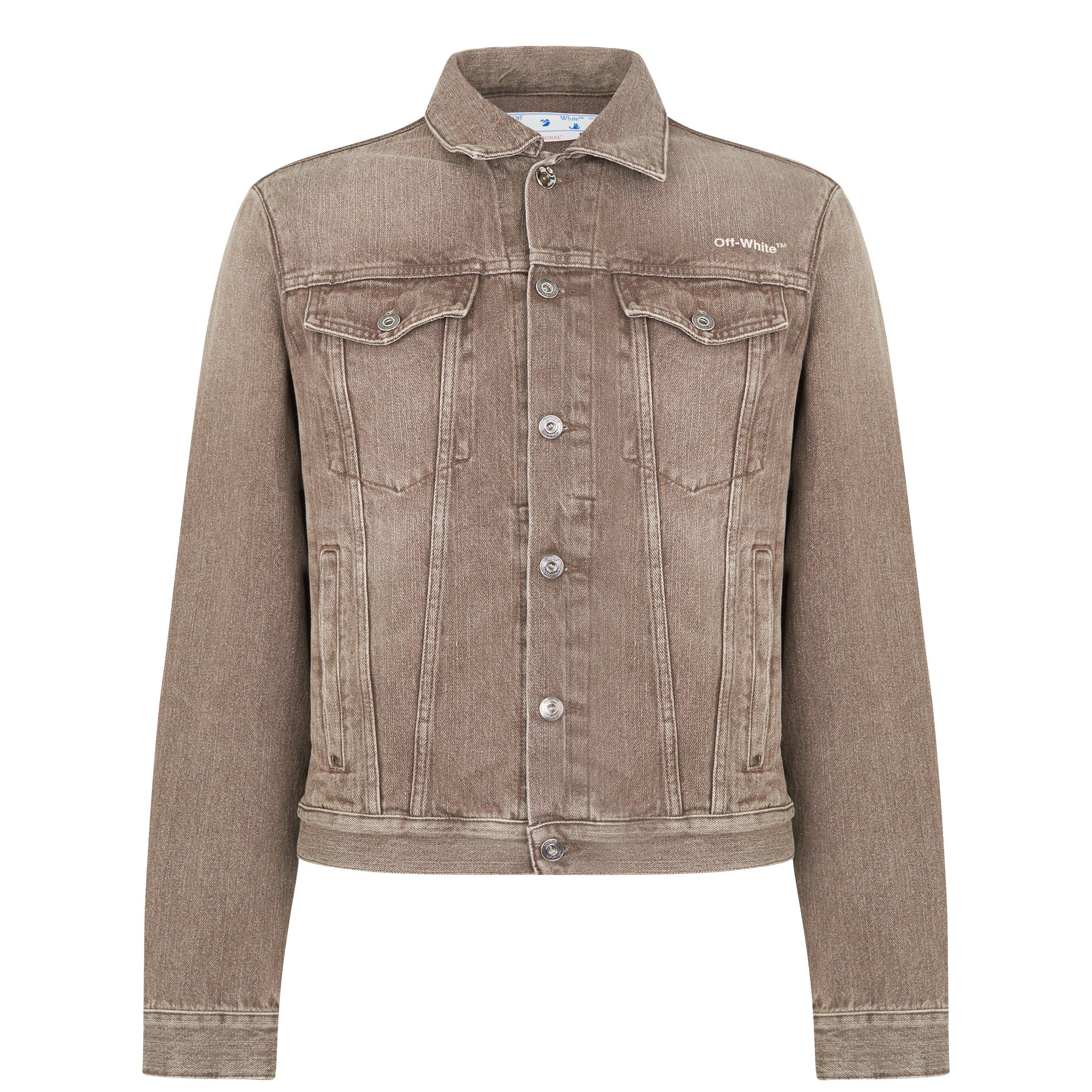 Off White Diag Tab Slim Denim Jacket