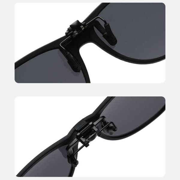 Polarisert Wayfarer Clip On Solbriller Flip Up Brown