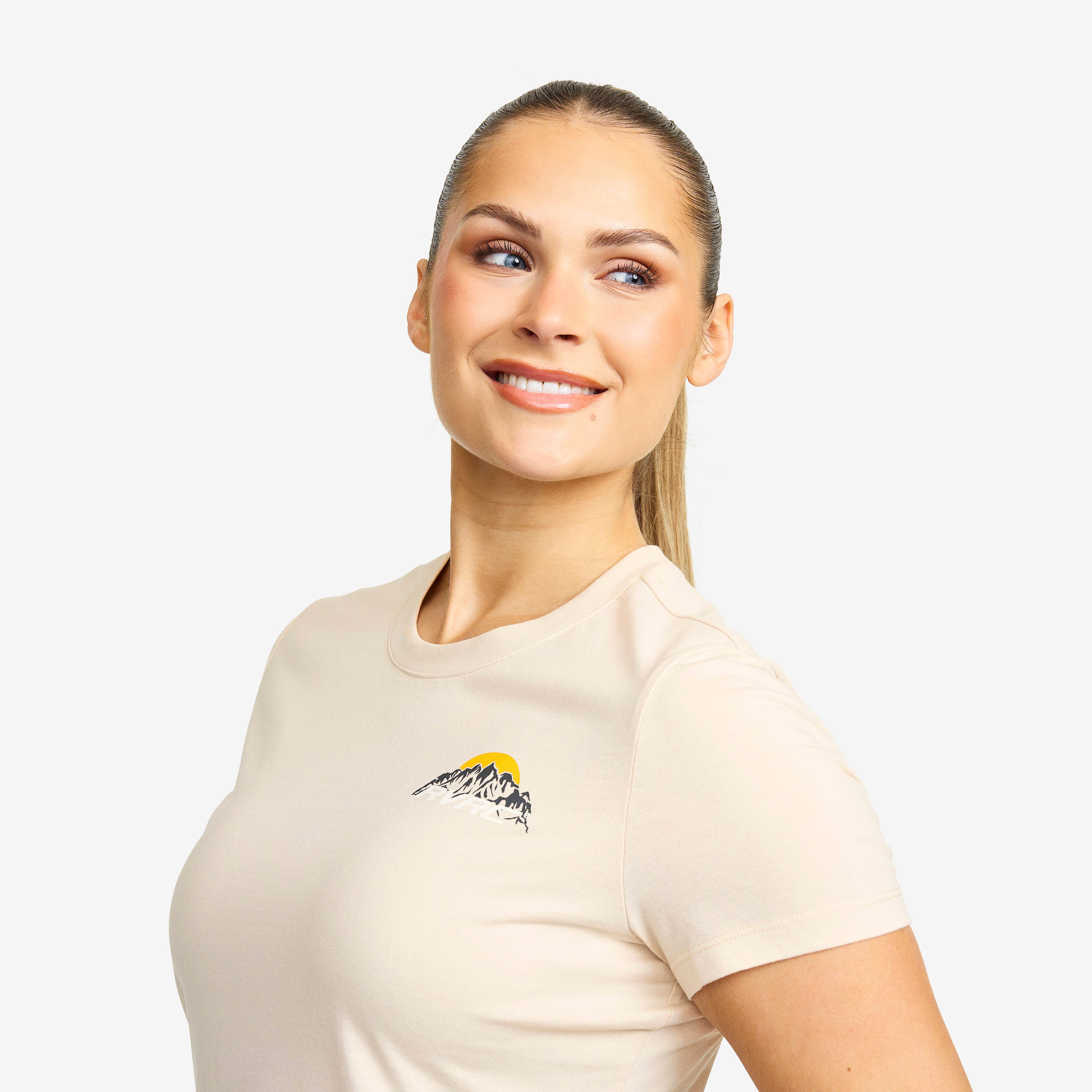 Easy Mountain Slim Fit T-shirt Dame Oatmeal