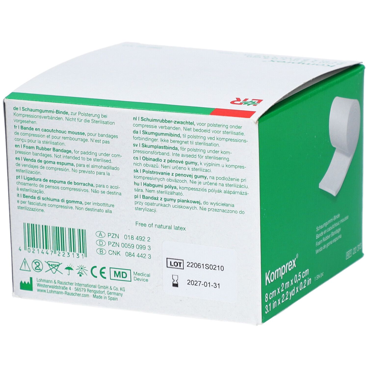 Komprex® 8 cm x 2 m x 0,5 cm