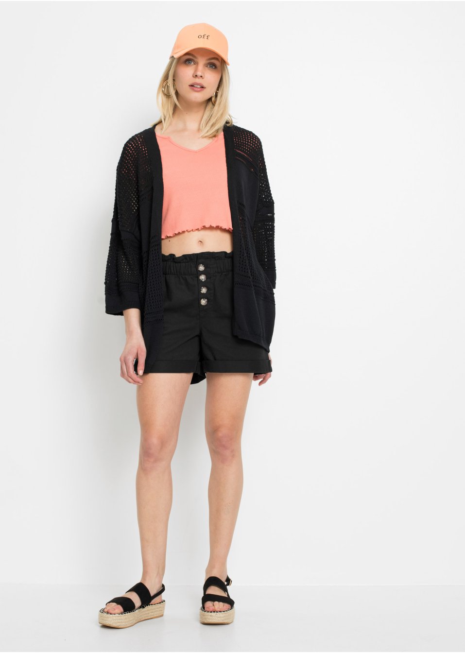 Cardigan à motif ajouré
