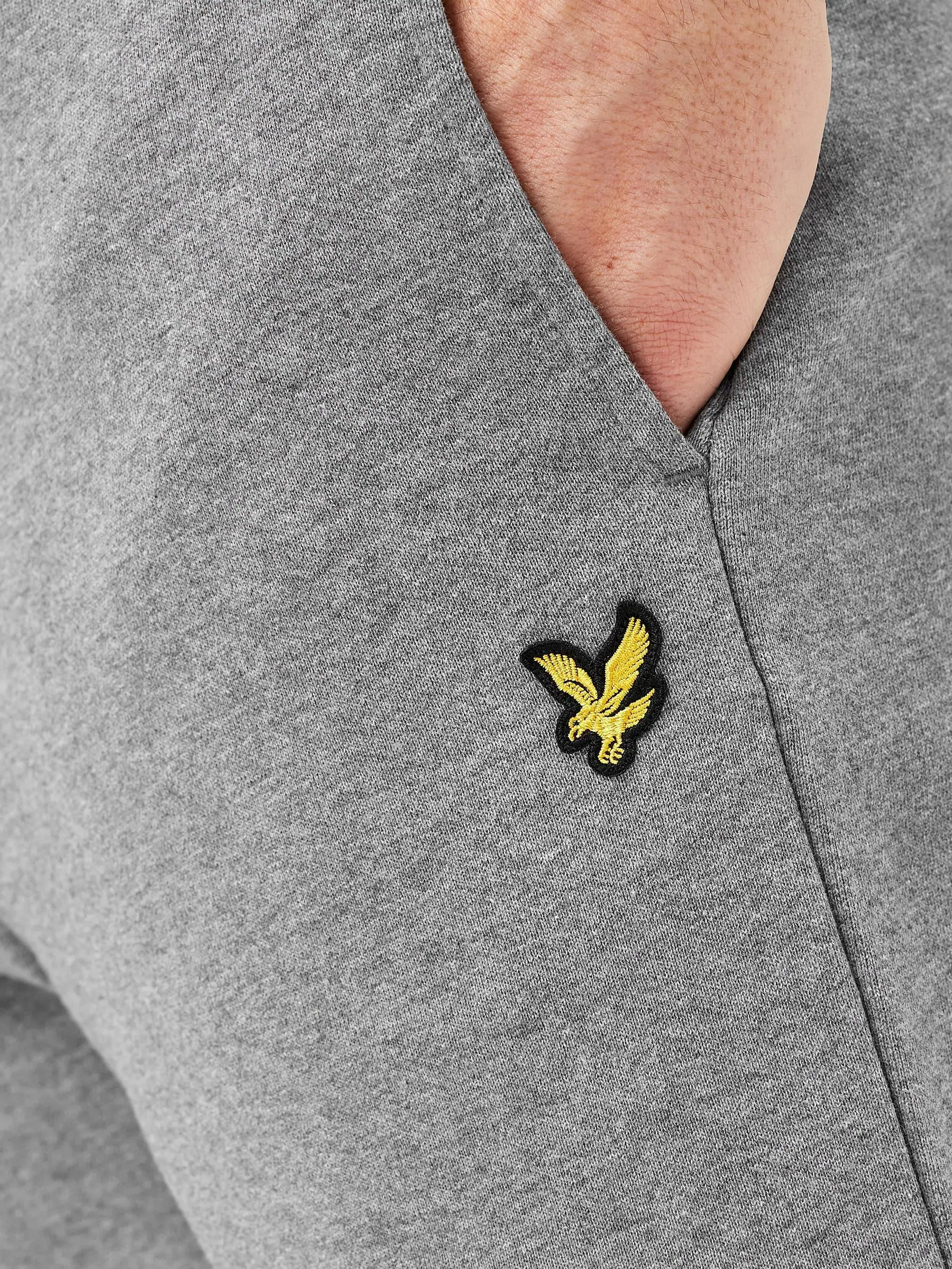 Grijs - Lyle & Scott - Jersey short van katoen