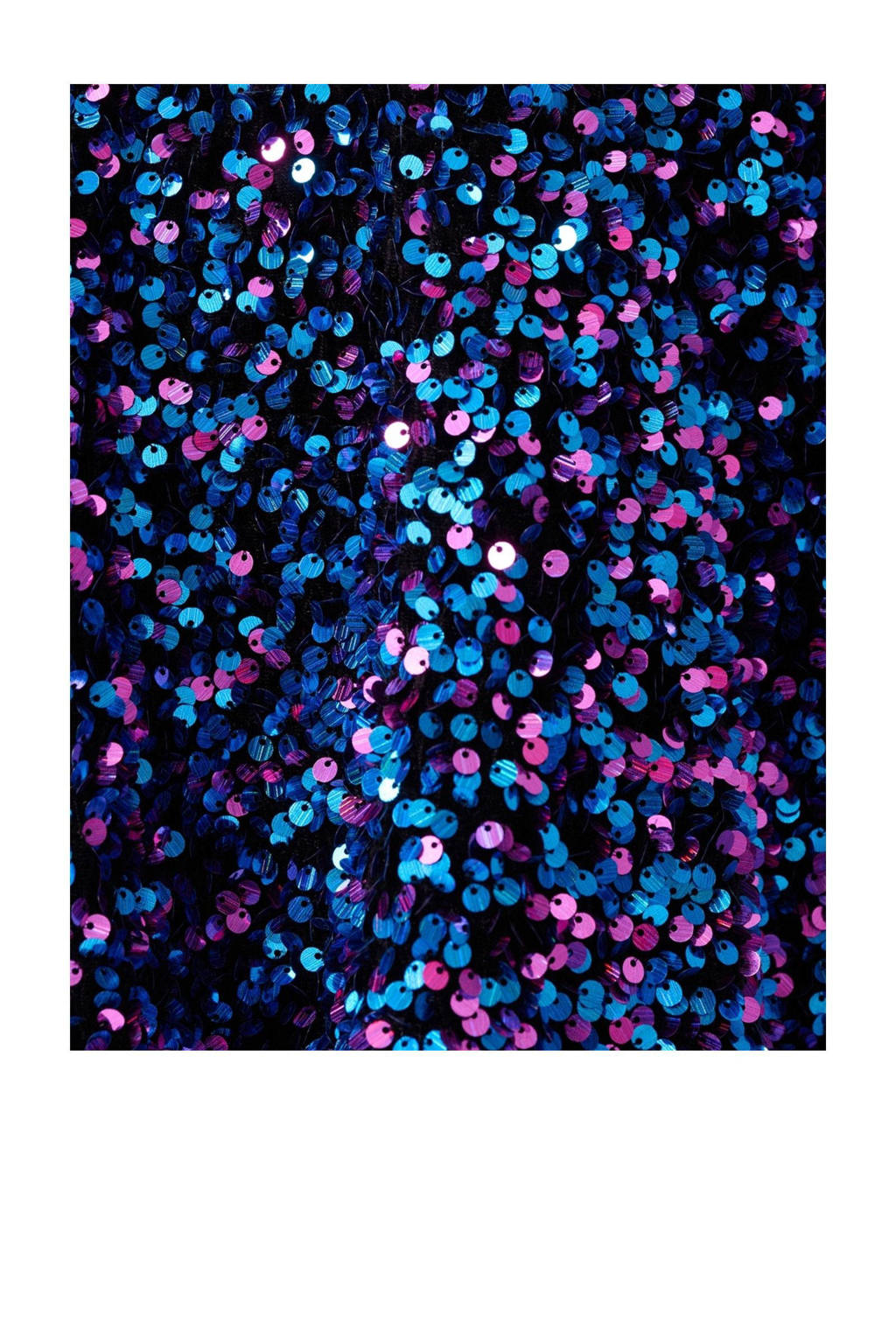 Shoeby strokenrok pailletten blauw