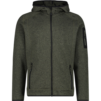 CMP Fix Hood KnitTech Fleecejacke Olive / Nero Herren