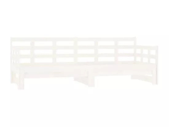 Lit coulissant sans matelas blanc 2x(90x190) cm