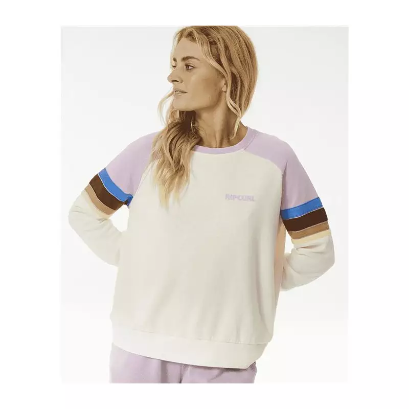Sweat femme RIPCURL Surf Revival Raglan Crew Lilac