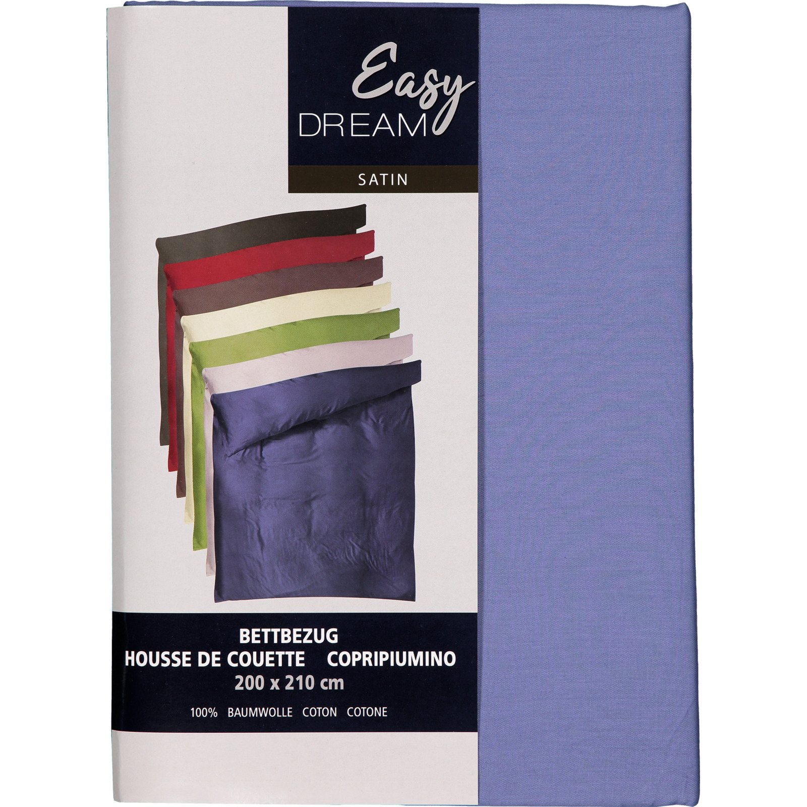 Bettwäsche Satin uni divers blau