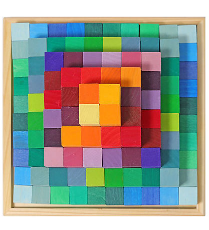 Grimms Holzklötze - Small Stufenpyramide - Mehrfarbig