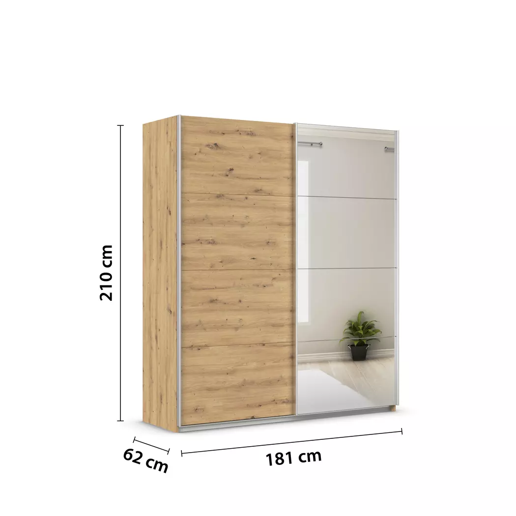 Schwebetürenschrank Quadra 181 x 210 cm