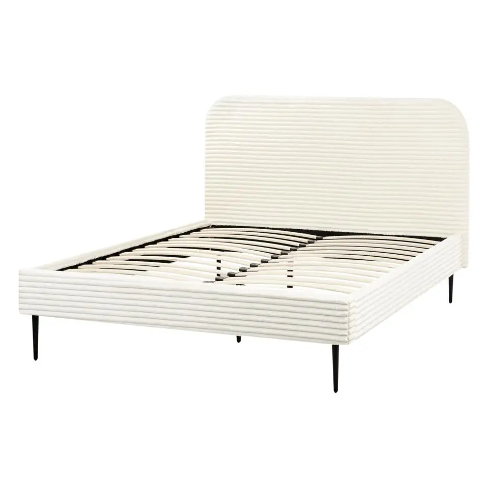 FLAYAT - Tweepersoonsbed - Gebroken wit - 140 x 200 cm - Corduroy