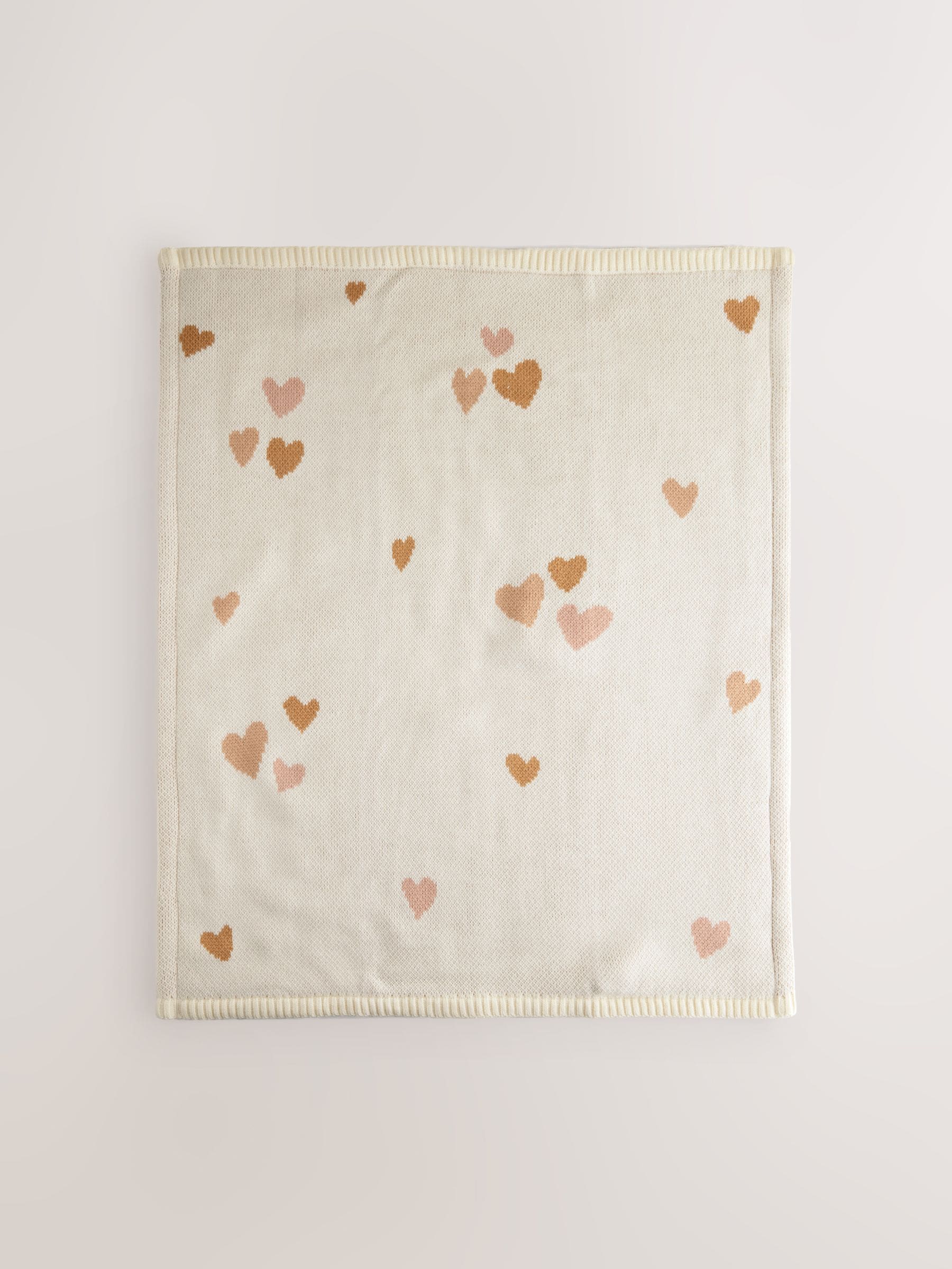 Gebreide babydeken met fleece voering