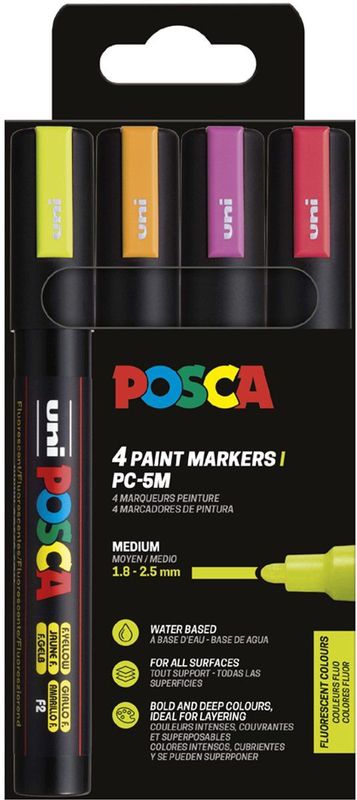 POSCA PC-5M Verfmarkerset Koud (1,8 - 2,5 Mm Rond) 8 Stuk - Divers