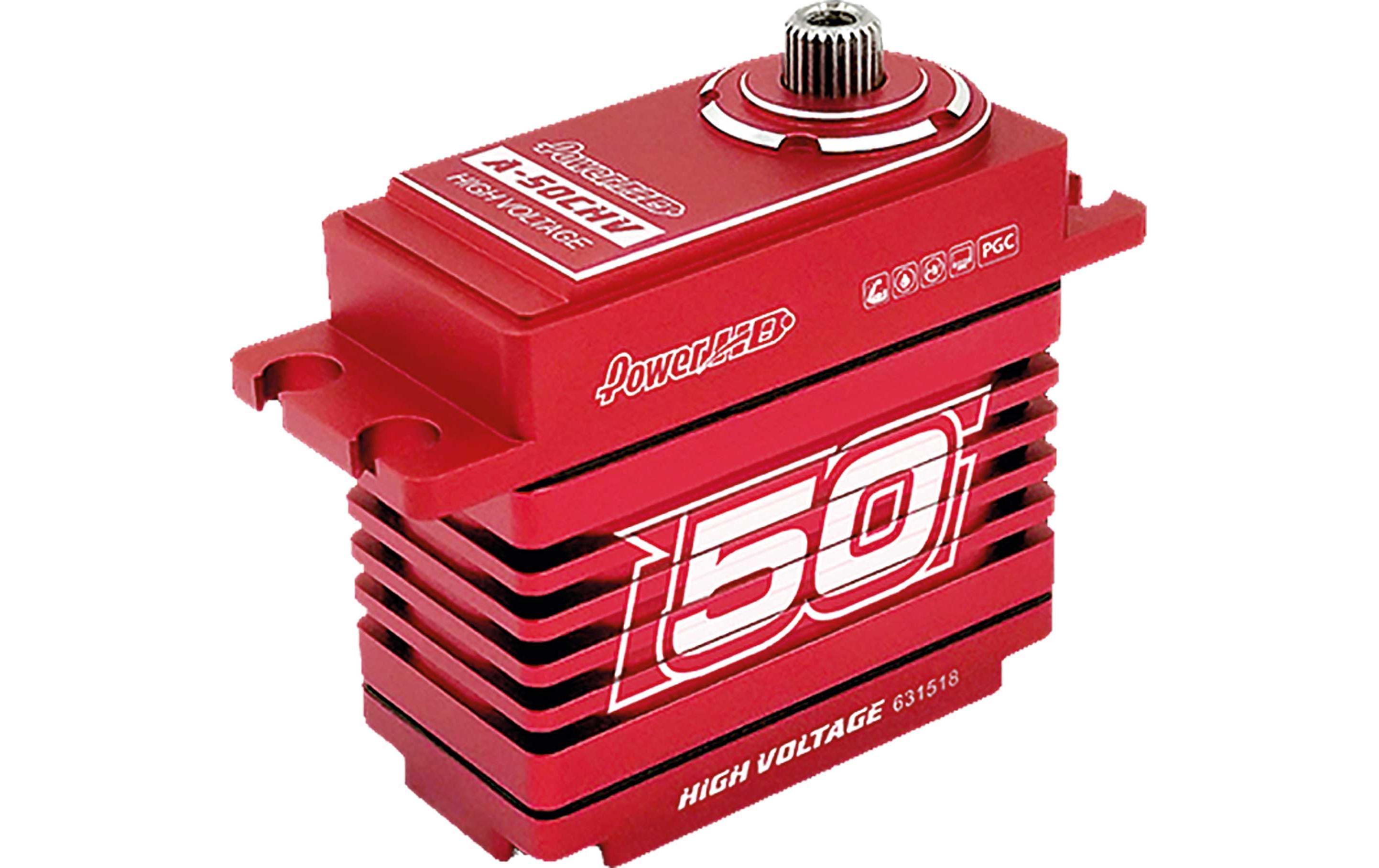Servo A-50CHV, 50 kg Digital HVHighend Standard Servo mit Coreless Motor und Aluminium Gehäuse