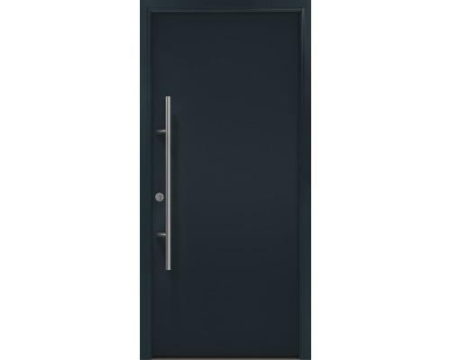 EcoStar ISOPRO Secur IPS 010 voordeur, 1100 x 2100 mm, linksdraaiend, RAL 7016 antracietgrijs, inclusief beslagset, RVS-greep, veiligheidsprofielcilinder met 5 sleutels