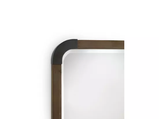 Miroir en bois avec bords en métal 67x113 cm