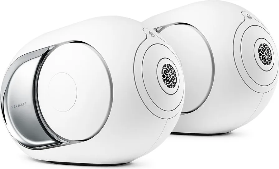 Devialet Phantom I 103 dB Chrome   Treepod Blanc mat (la paire) Enceintes connectées