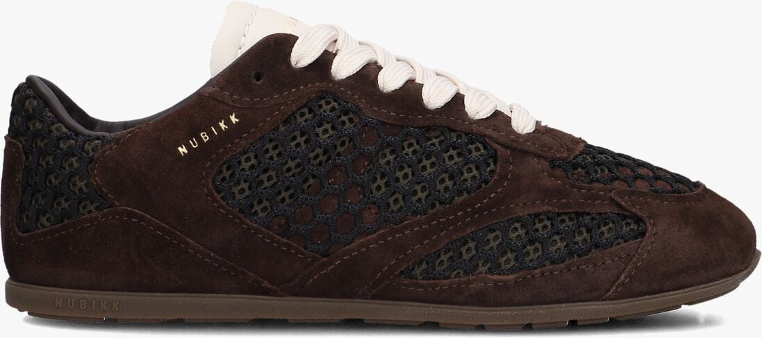 bruine nubikk lage sneakers riley morgan