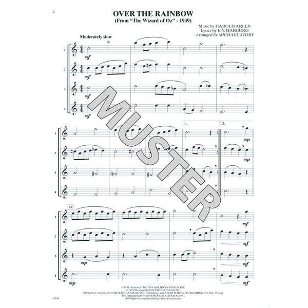 Alfred Music Publishing Movie Quartets for All A-Sax