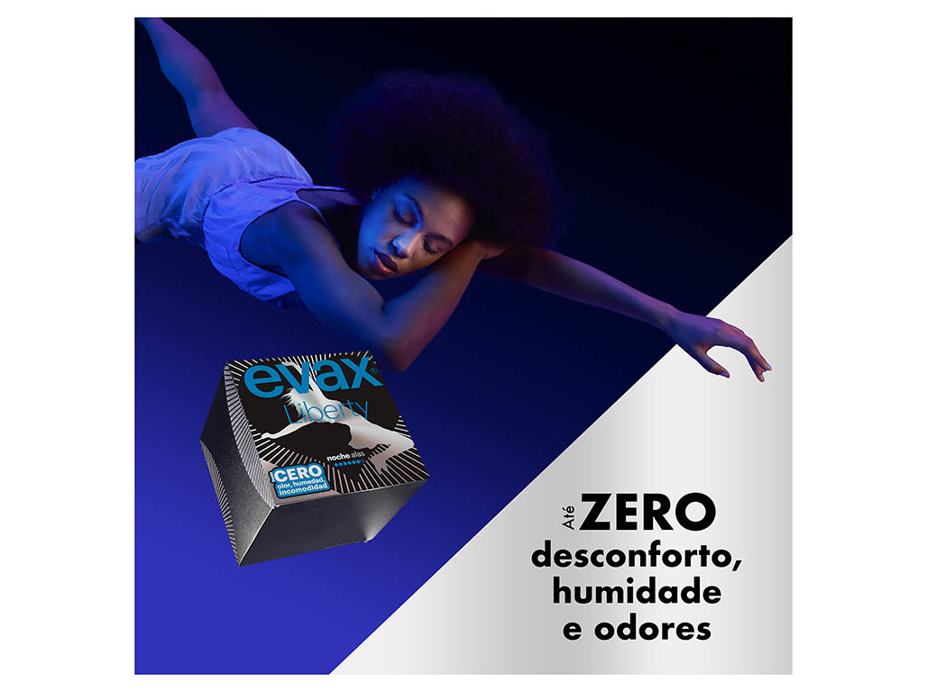 PENSOS HIGIÉNICOS LIBERTY NOITE COM ABAS EVAX 9 UN
