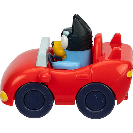 Bluey familiens minibiler m. figur - flere varianter - assorteret