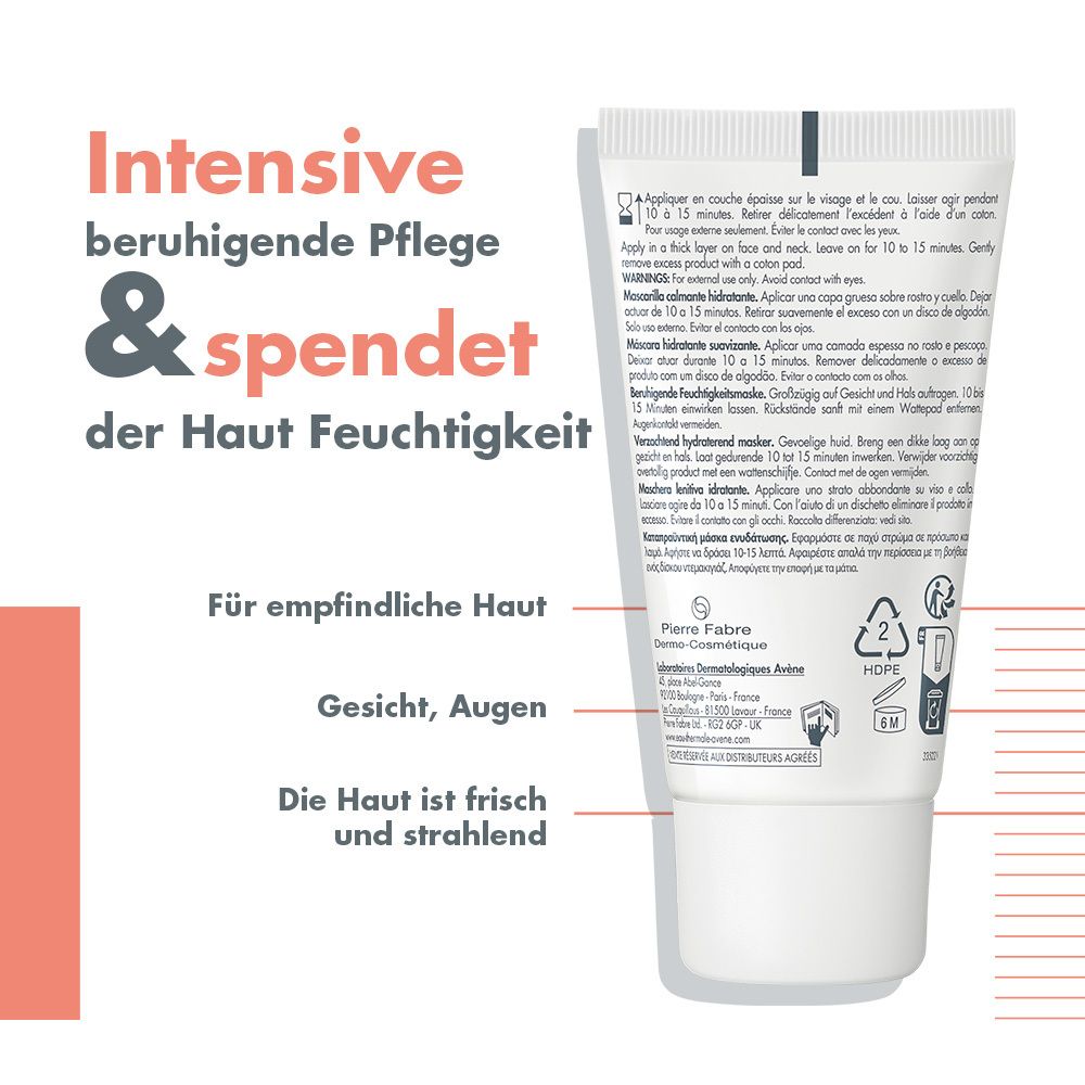 Avène Beruhigende Feuchtigkeitsmaske