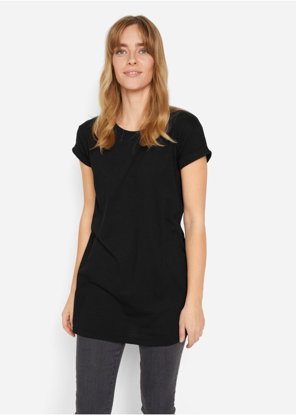 T-shirt long boxy à manches courtes