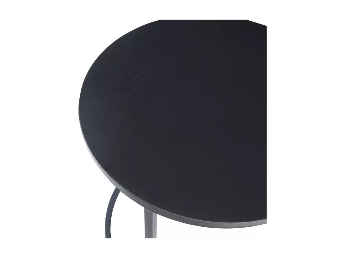 Lot de 3 tables basses gigognes Ulricehamn noir [en.casa]