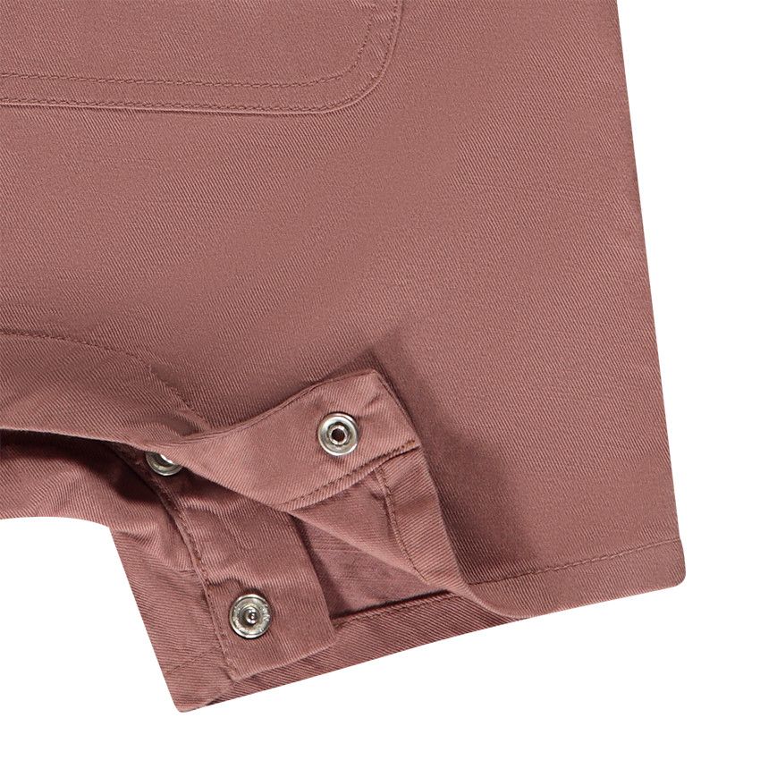 Ensemble 2 pièces salopette + chemise col mao pour bébé garçon - Marron