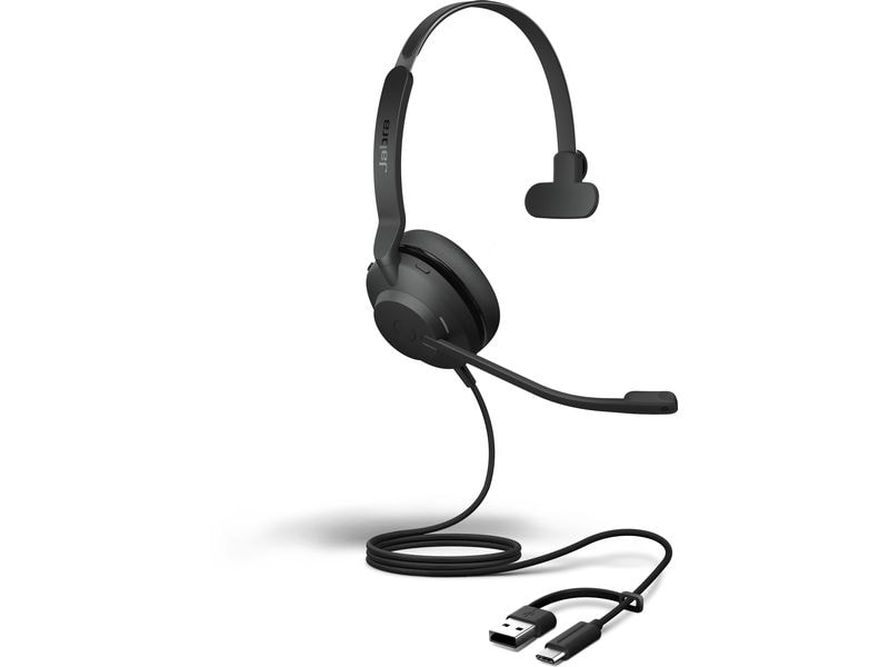 Jabra Headset Evolve2 30 SE Mono UC USB C/A Professionelles Mono-Headset mit USB-C- und USB-A-Anschluss