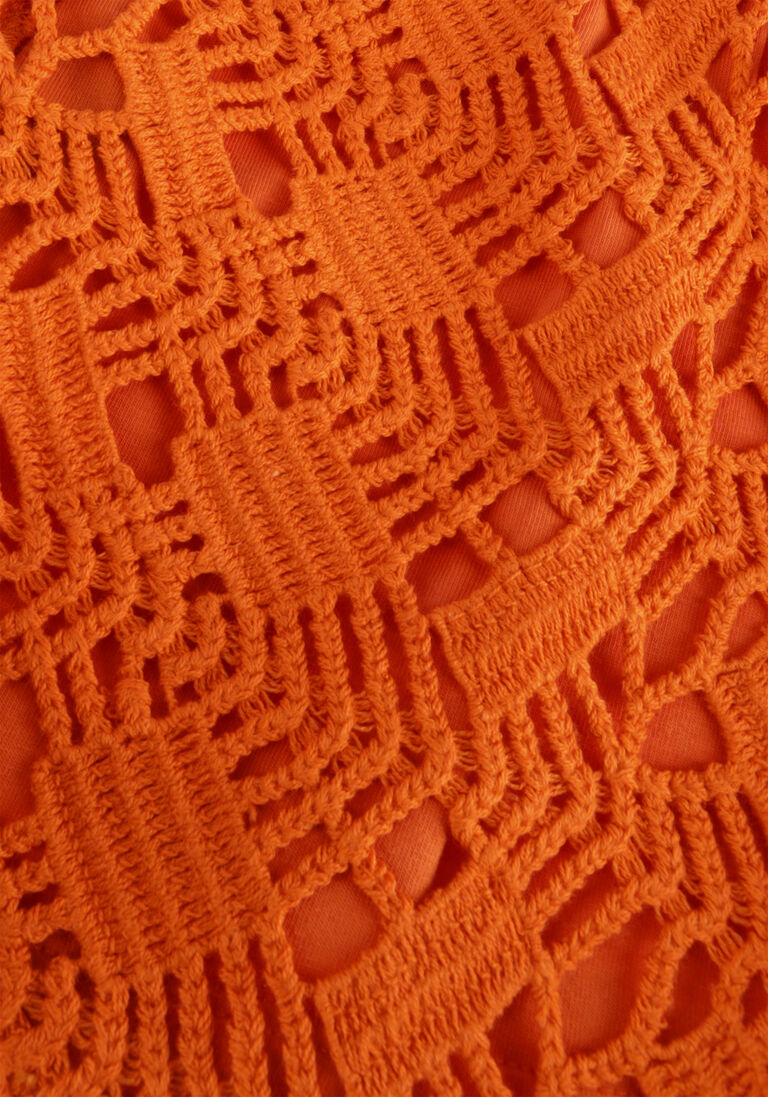 LOOXS oranje looxs shorts open lace shorts