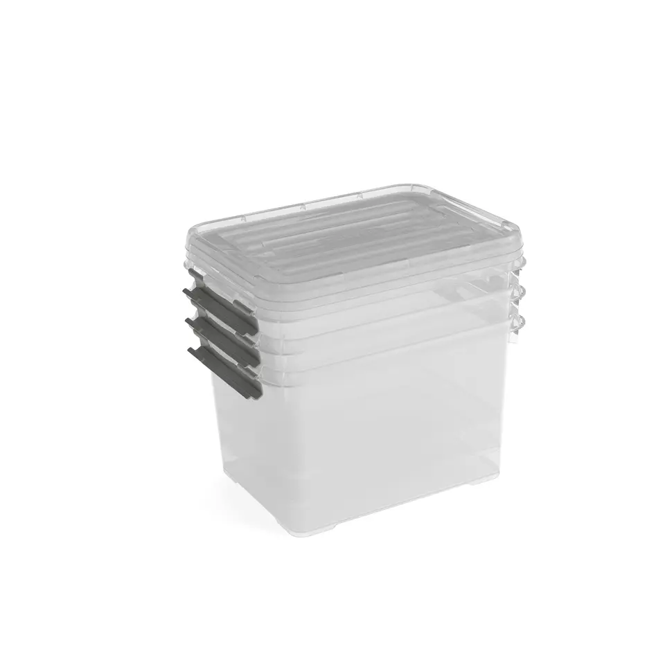 Curver Handy  Opbergbox - 20L - 3 stuks - Transparant met deksel