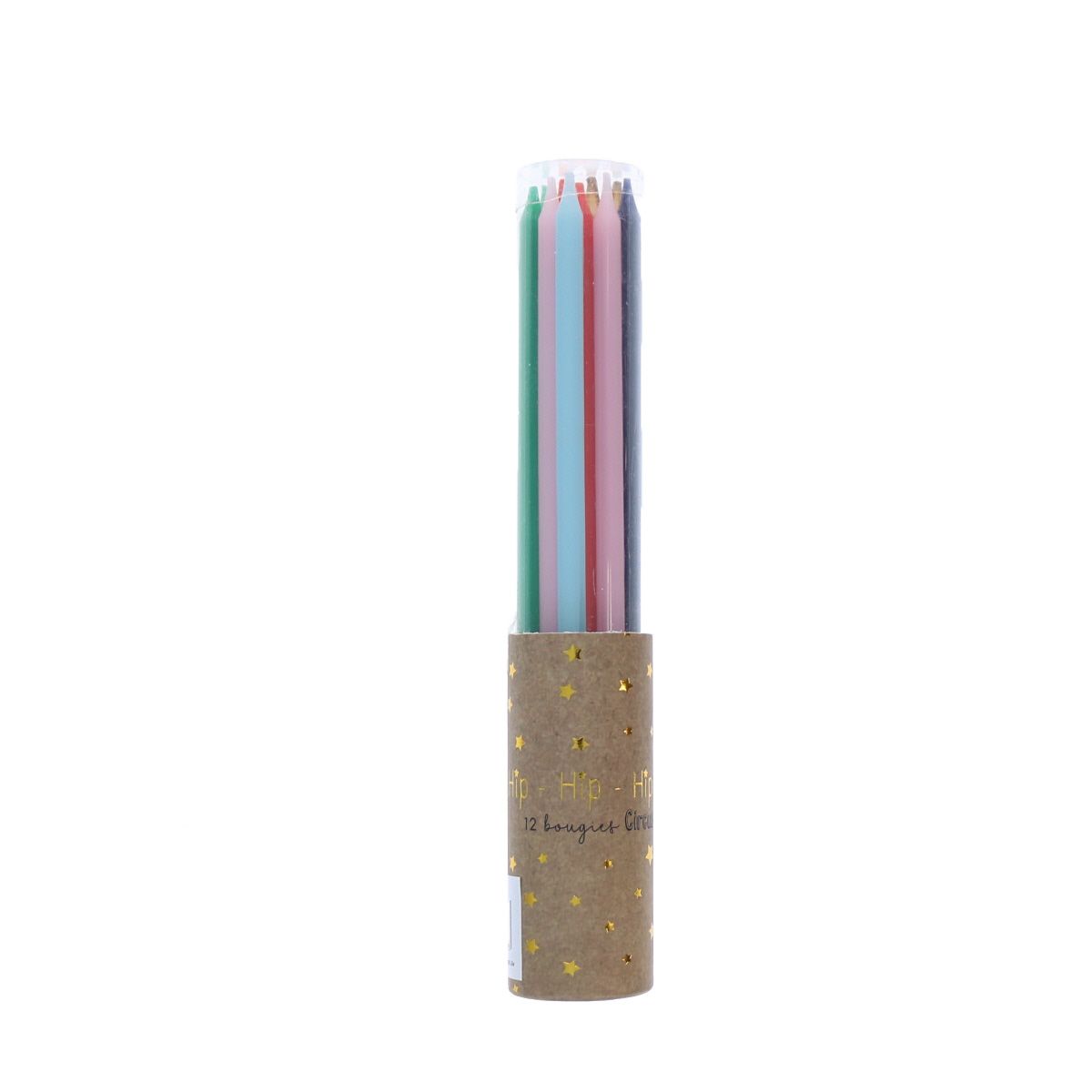 Lot de 12 bougies multicolores Surprise Partie !