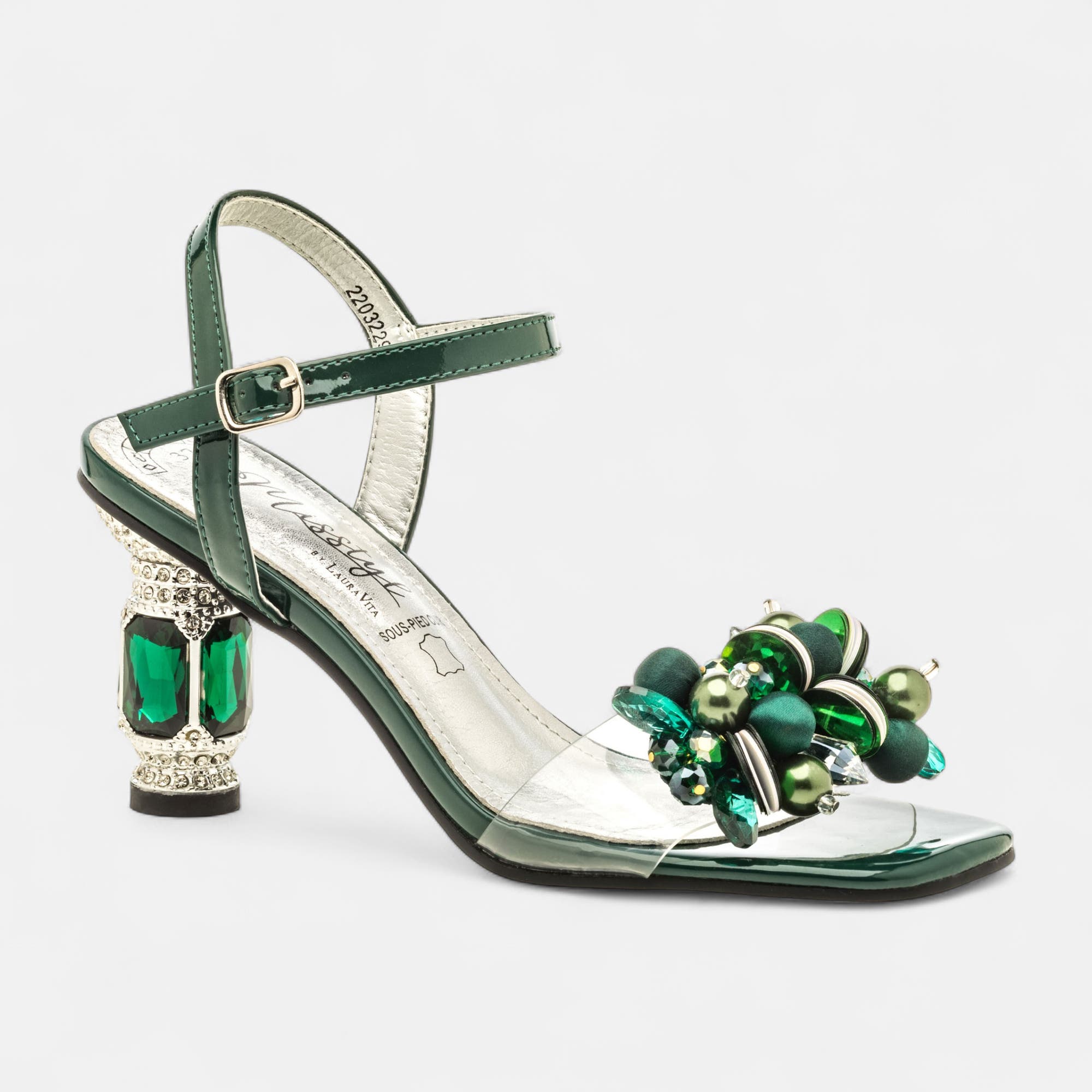 Nu-pieds à talon Femme vert