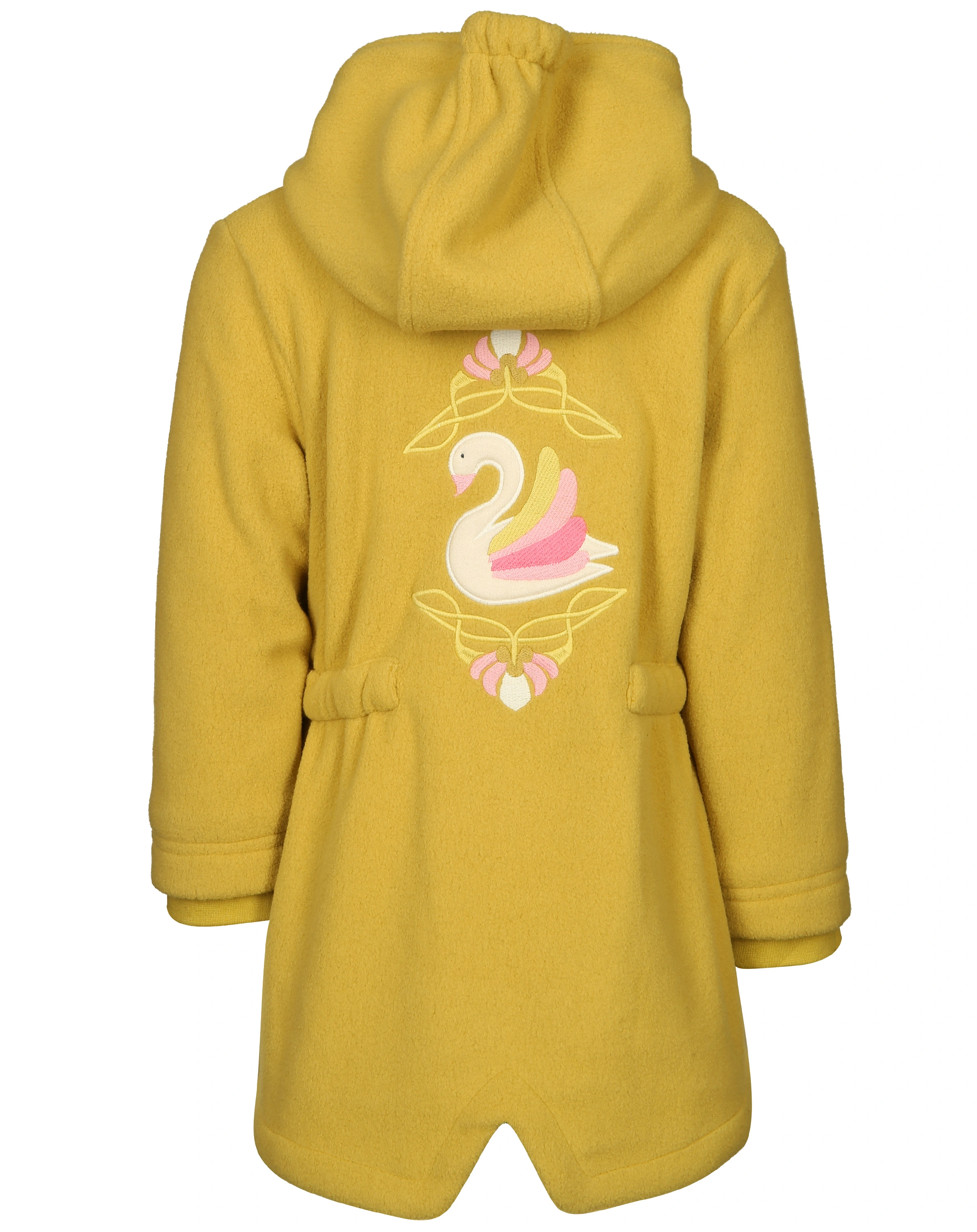 Fleece-Mantel SCHWAN gefüttert in gelb