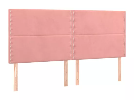 Sommier tapissier avec matelas et LED Rose 160x200 cm Velours